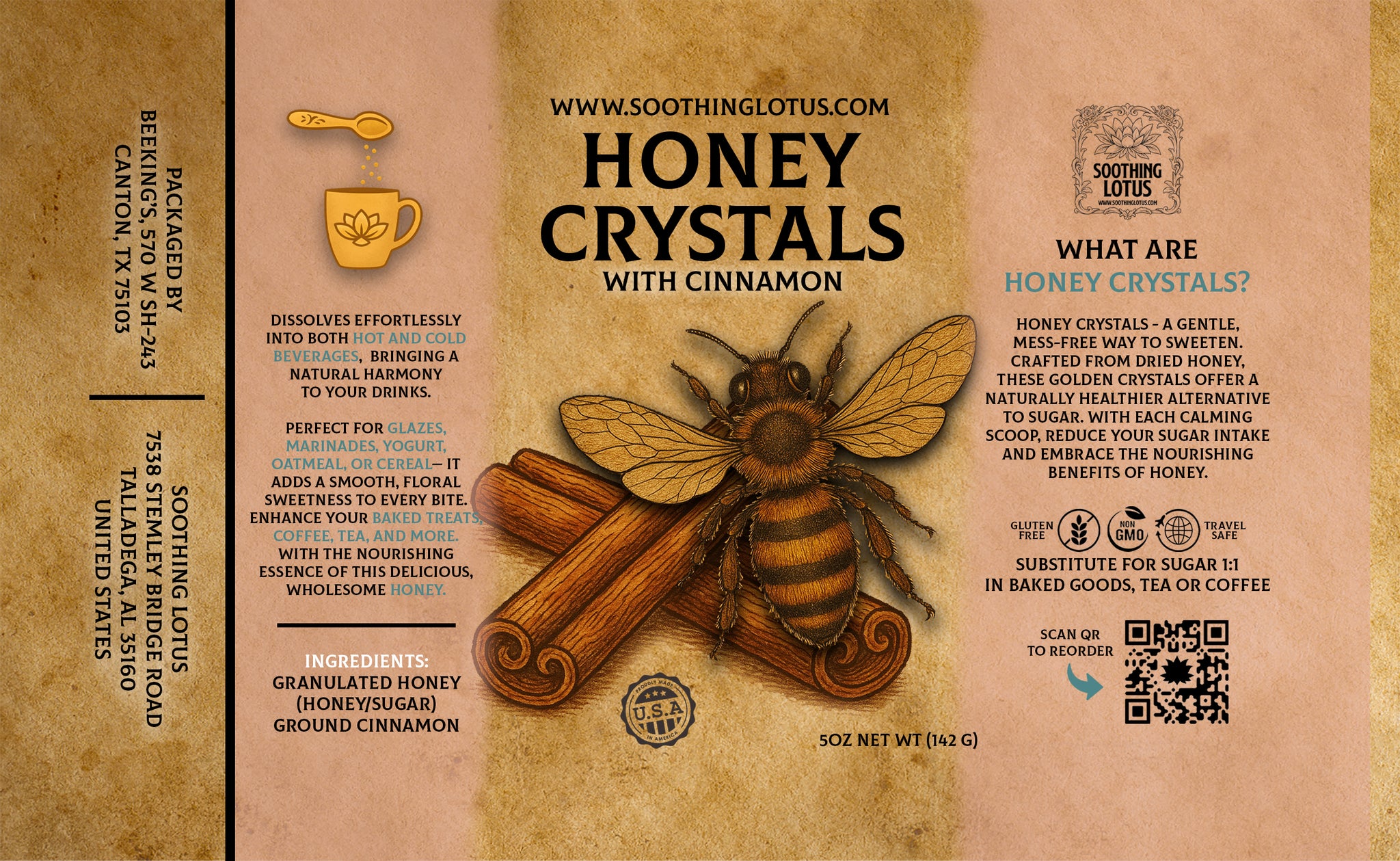 Honey Crystals - Cinnamon – Soothing Lotus